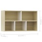 vidaXL Libreria/Credenza Bianca Rovere Sonoma 50x25x80 cm Multistrato vidaXL Libreria/Credenza Bianca Rovere Sonoma 50x25x80 cm Multistrato