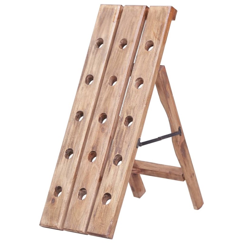 vidaXL Portavini da 15 Bottiglie 26x50x70cm Legno Massello di Mogano vidaXL Portavini da 15 Bottiglie 26x50x70cm Legno Massello di Mogano