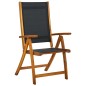vidaXL Sedie Giardino Pieghevoli 4pz Legno Massello Acacia e Textilene vidaXL Sedie Giardino Pieghevoli 4pz Legno Massello Acacia e Textilene