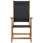vidaXL Sedie Giardino Pieghevoli 4pz Legno Massello Acacia e Textilene vidaXL Sedie Giardino Pieghevoli 4pz Legno Massello Acacia e Textilene