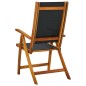 vidaXL Sedie Giardino Pieghevoli 4pz Legno Massello Acacia e Textilene vidaXL Sedie Giardino Pieghevoli 4pz Legno Massello Acacia e Textilene