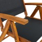 vidaXL Sedie Giardino Pieghevoli 4pz Legno Massello Acacia e Textilene vidaXL Sedie Giardino Pieghevoli 4pz Legno Massello Acacia e Textilene