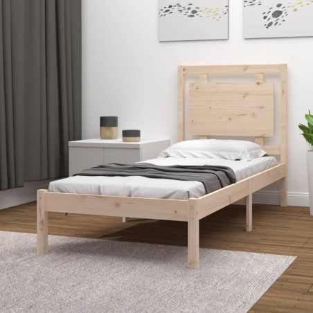 vidaXL Giroletto in Legno Massello 75x190 cm Small Single