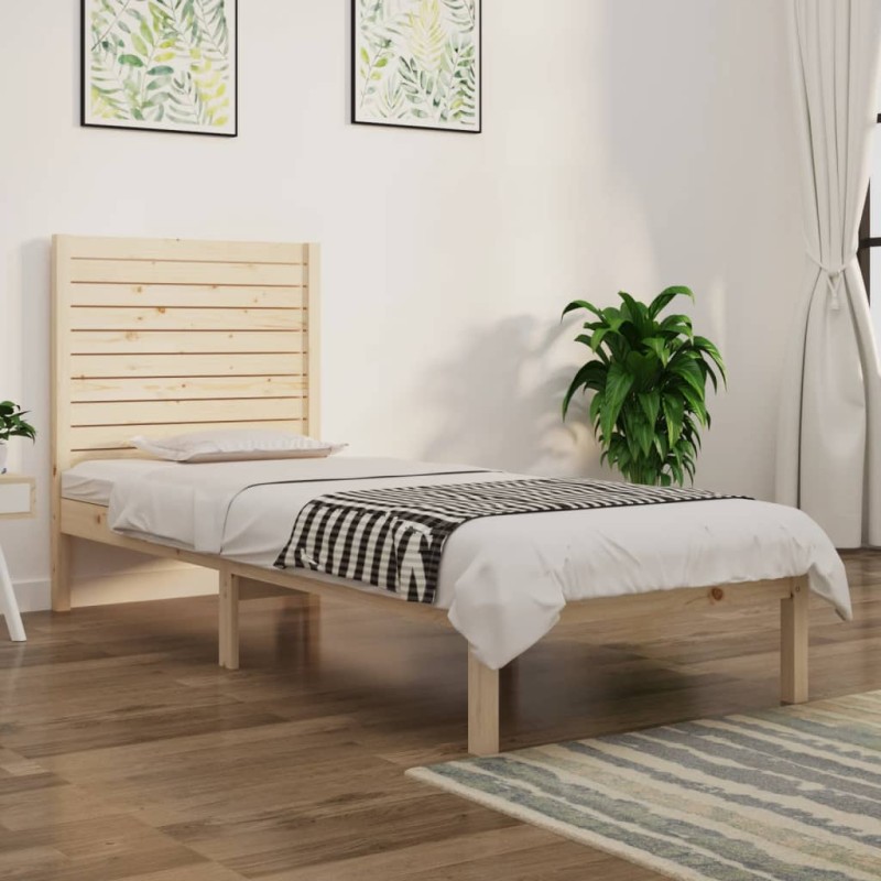 vidaXL Giroletto in Legno Massello 75x190 cm Small Single vidaXL Giroletto in Legno Massello 75x190 cm Small Single