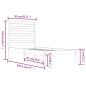vidaXL Giroletto in Legno Massello 75x190 cm Small Single vidaXL Giroletto in Legno Massello 75x190 cm Small Single