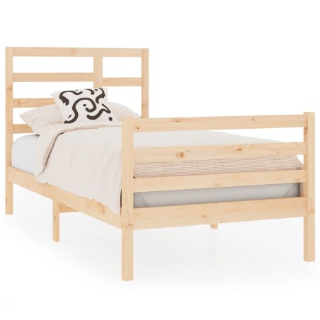vidaXL Giroletto in Legno Massello 75x190 cm Small Single