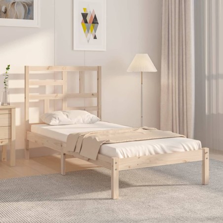 vidaXL Giroletto in Legno Massello 75x190 cm Small Single
