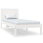 vidaXL Giroletto Bianco in Legno Massello 75x190 cm Small Single vidaXL Giroletto Bianco in Legno Massello 75x190 cm Small Single