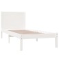 vidaXL Giroletto Bianco in Legno Massello 75x190 cm Small Single vidaXL Giroletto Bianco in Legno Massello 75x190 cm Small Single
