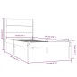 vidaXL Giroletto Bianco in Legno Massello 75x190 cm Small Single vidaXL Giroletto Bianco in Legno Massello 75x190 cm Small Single