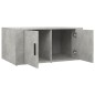 Tavolino Salotto Grigio Cemento 80x50x36 cm Legno Multistrato Tavolino Salotto Grigio Cemento 80x50x36 cm Legno Multistrato