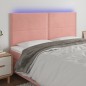 vidaXL Testiera a LED rosa 200x5x118/128 cm in Velluto vidaXL Testiera a LED rosa 200x5x118/128 cm in Velluto