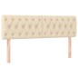vidaXL Giroletto a Molle con Materasso Crema 140x19 cm in Tessuto