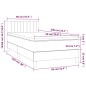 vidaXL Giroletto a Molle con Materasso Nero 90x200 cm in Tessuto