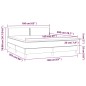 vidaXL Giroletto a Molle con Materasso Grigio Chiaro160x200 cm Tessuto