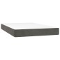 vidaXL Giroletto a Molle con Materasso Grigio Scuro 120x200 cm Velluto