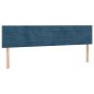 vidaXL Giroletto a Molle con Materasso Blu Scuro 160x200 cm in Velluto