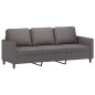 vidaXL Set di Divani 2 pz con Cuscini Grigio in Similpelle vidaXL Set di Divani 2 pz con Cuscini Grigio in Similpelle