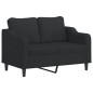 vidaXL Set di Divani 3 pz con Cuscini Nero in Tessuto vidaXL Set di Divani 3 pz con Cuscini Nero in Tessuto