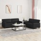 vidaXL Set di Divani 2 pz Nero in Similpelle vidaXL Set di Divani 2 pz Nero in Similpelle