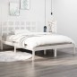 vidaXL Giroletto Bianco in Legno Massello 120x190 cm Small Double vidaXL Giroletto Bianco in Legno Massello 120x190 cm Small Double