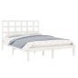 vidaXL Giroletto Bianco in Legno Massello 120x190 cm Small Double vidaXL Giroletto Bianco in Legno Massello 120x190 cm Small Double