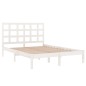 vidaXL Giroletto Bianco in Legno Massello 120x190 cm Small Double vidaXL Giroletto Bianco in Legno Massello 120x190 cm Small Double