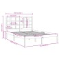 vidaXL Giroletto Bianco in Legno Massello 120x190 cm Small Double vidaXL Giroletto Bianco in Legno Massello 120x190 cm Small Double