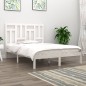vidaXL Giroletto senza Materasso Bianco 150x200 cm Legno Massello Pino vidaXL Giroletto senza Materasso Bianco 150x200 cm Legno Massello Pino