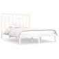 vidaXL Giroletto senza Materasso Bianco 150x200 cm Legno Massello Pino vidaXL Giroletto senza Materasso Bianco 150x200 cm Legno Massello Pino
