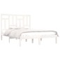 vidaXL Giroletto senza Materasso Bianco 150x200 cm Legno Massello Pino vidaXL Giroletto senza Materasso Bianco 150x200 cm Legno Massello Pino