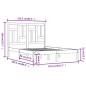 vidaXL Giroletto senza Materasso Bianco 150x200 cm Legno Massello Pino vidaXL Giroletto senza Materasso Bianco 150x200 cm Legno Massello Pino