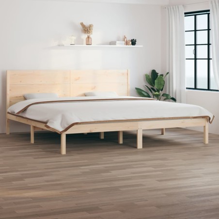 vidaXL Giroletto in Legno Massello 180x200 cm Super King