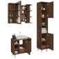 vidaXL Set Mobili da Bagno 3 pz Rovere Marrone in Legno Multistrato vidaXL Set Mobili da Bagno 3 pz Rovere Marrone in Legno Multistrato