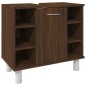 vidaXL Set Mobili da Bagno 3 pz Rovere Marrone in Legno Multistrato vidaXL Set Mobili da Bagno 3 pz Rovere Marrone in Legno Multistrato
