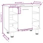 vidaXL Set Mobili da Bagno 3 pz Rovere Marrone in Legno Multistrato vidaXL Set Mobili da Bagno 3 pz Rovere Marrone in Legno Multistrato