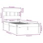 vidaXL Giroletto in Legno Massello 90x190 cm Single vidaXL Giroletto in Legno Massello 90x190 cm Single