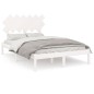 vidaXL Giroletto Bianco 120x190 cm Small Double in Legno Massello vidaXL Giroletto Bianco 120x190 cm Small Double in Legno Massello