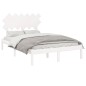 vidaXL Giroletto Bianco 120x190 cm Small Double in Legno Massello vidaXL Giroletto Bianco 120x190 cm Small Double in Legno Massello