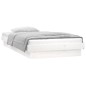 vidaXL Giroletto LED Bianco 75x190 cm Small Single Legno Massello vidaXL Giroletto LED Bianco 75x190 cm Small Single Legno Massello