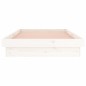 vidaXL Giroletto LED Bianco 75x190 cm Small Single Legno Massello vidaXL Giroletto LED Bianco 75x190 cm Small Single Legno Massello