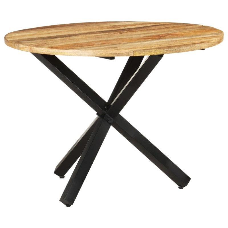 vidaXL Tavolo da Pranzo Rotondo 100x100x75 cm Massello di Mango Grezzo vidaXL Tavolo da Pranzo Rotondo 100x100x75 cm Massello di Mango Grezzo