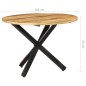 vidaXL Tavolo da Pranzo Rotondo 100x100x75 cm Massello di Mango Grezzo vidaXL Tavolo da Pranzo Rotondo 100x100x75 cm Massello di Mango Grezzo