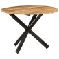 vidaXL Tavolo da Pranzo Rotondo 100x100x75 cm Massello di Mango Grezzo vidaXL Tavolo da Pranzo Rotondo 100x100x75 cm Massello di Mango Grezzo