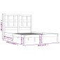 vidaXL Giroletto senza Materasso 180x200 cm in Legno Massello di Pino