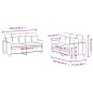 vidaXL Set di Divani 2 pz con Cuscini Crema in Tessuto vidaXL Set di Divani 2 pz con Cuscini Crema in Tessuto