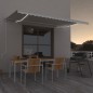 vidaXL Tenda Automatica Sensore Vento e LED 500x300 cm Crema vidaXL Tenda Automatica Sensore Vento e LED 500x300 cm Crema