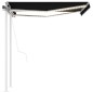 vidaXL Tenda Automatica con Sensore Vento e LED 3x2,5 m Antracite vidaXL Tenda Automatica con Sensore Vento e LED 3x2,5 m Antracite
