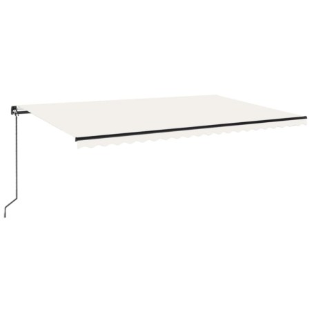 vidaXL Tenda da Sole Retrattile Manuale con LED 500x300cm Crema
