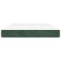 vidaXL Materasso a Molle Verde Scuro 140x200x20 cm in Velluto
